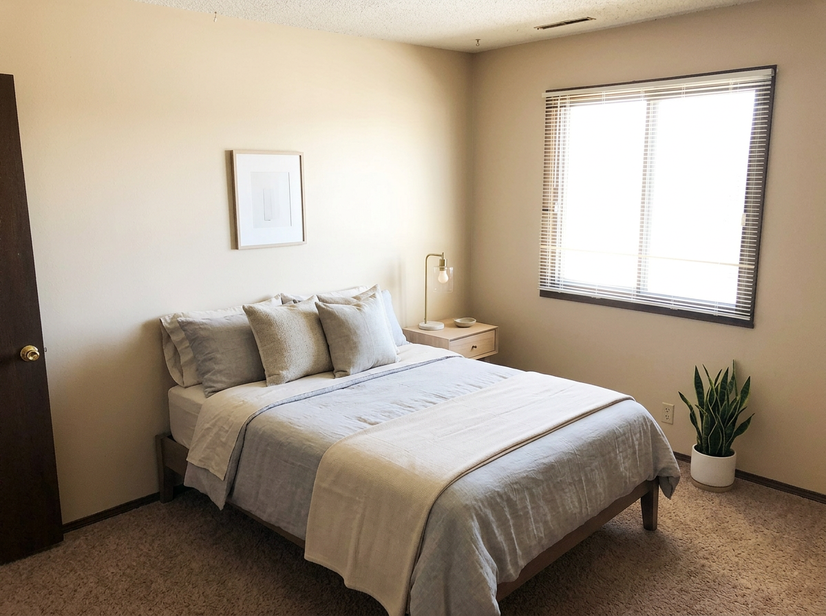 Second bedroom with natural light (virtually staged)